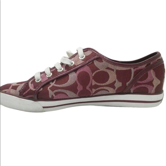 COACH Dee Canvas Monogram Purple Sneaker 8.5 - Picture 9 of 10